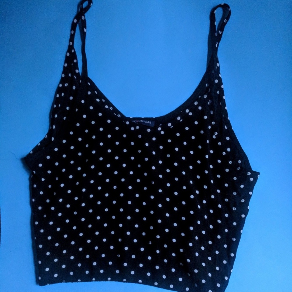 Crop polka dot brandy melville tank top